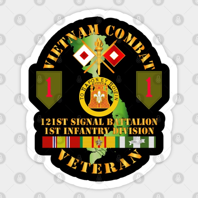 Vietnam Combat Vet - 121st Signal Bn - 1st Inf Div SSI Sticker by twix123844